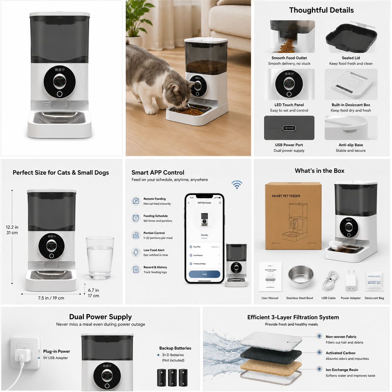 APP controlled visual feeder for pets with real time viewing and scheduled feeding