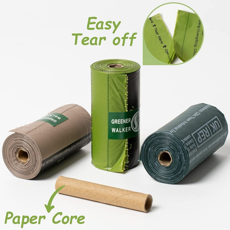 Greener Walker Poop Bags for Dog Waste-540 Bags,Extra Thick Strong 100% Leak Proof Dog Waste Bags (Green)