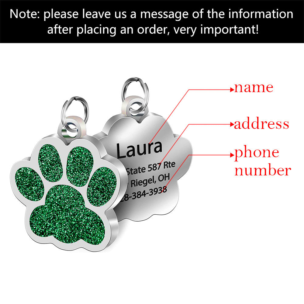 Customized Stainless Steel Bone Dog ID Tag - Personalized Engraving for Pet Safety (All Seasons)