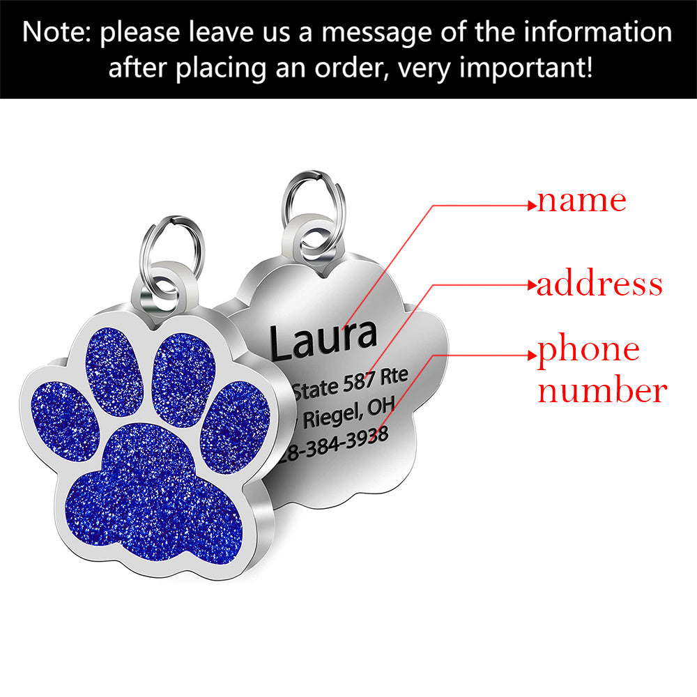 Customized Stainless Steel Bone Dog ID Tag - Personalized Engraving for Pet Safety (All Seasons)