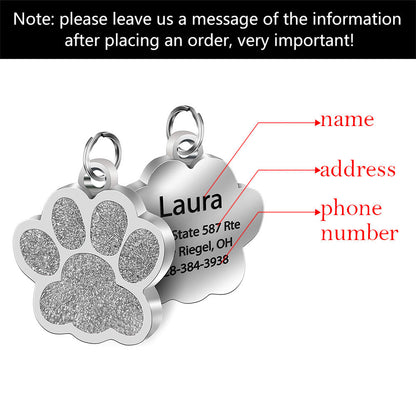 Customized Stainless Steel Bone Dog ID Tag - Personalized Engraving for Pet Safety (All Seasons)