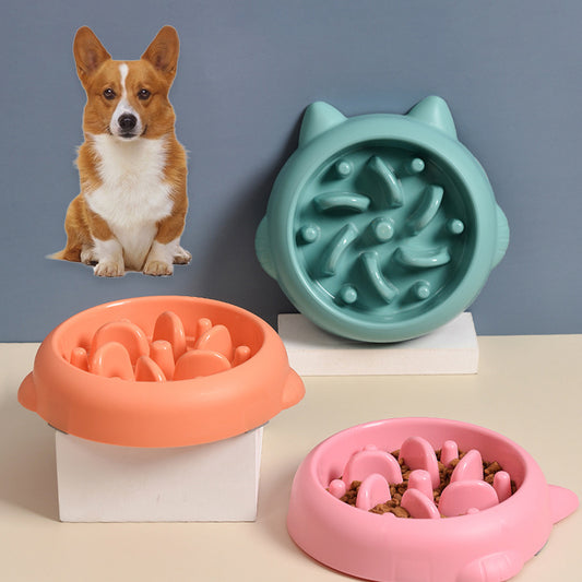 Pet Slow Feeder Bowl for Dogs & Cats – Anti-Choking Slow Eating Dish