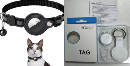 Reflective Collar Waterproof Holder Case For Airtag Air Tag Airtags Protective Cover Cat Dog Kitten Puppy Nylon Collar
