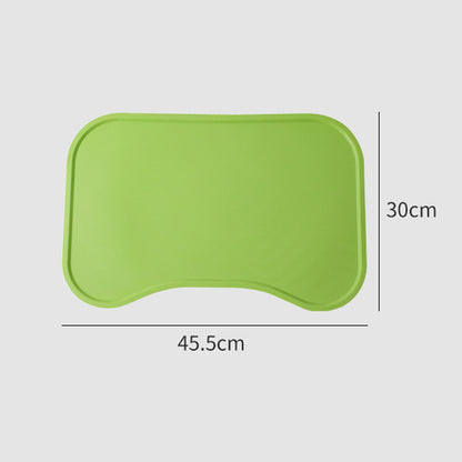 Dog Food Mat For Floors Waterproof,Thicker Cat Food Mat Non-Slip,Dog Bowl Mats For Food And Water,Pet Feeding Mat Silicone,Raised Edges To Prevent Tray For Dog Bowls