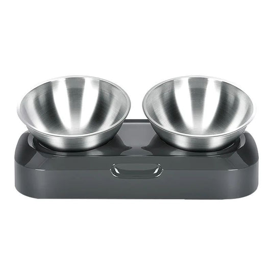 Easy To Clean Stainless Steel Cat Bowl Dog Food And Water Bowls With Stand Metal Cats Dogs Double Single Pet Feeding Feeder Bowl