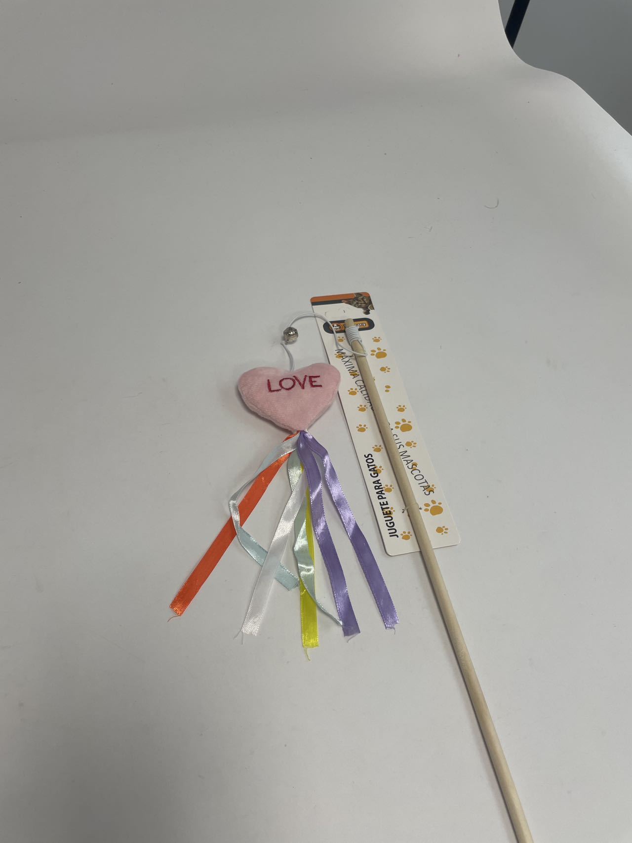 Doll Ribbon Wooden Pole Cat Teaser