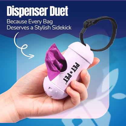 Pet-N-Pet 288 Lavender Dog Poop Bags – Plant-Based & Leak-Proof + Dispenser