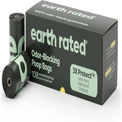 Dog poop bags, leak-proof and extra-thick garbage bag refill rolls, peach and lotus flavors, 280 bags.