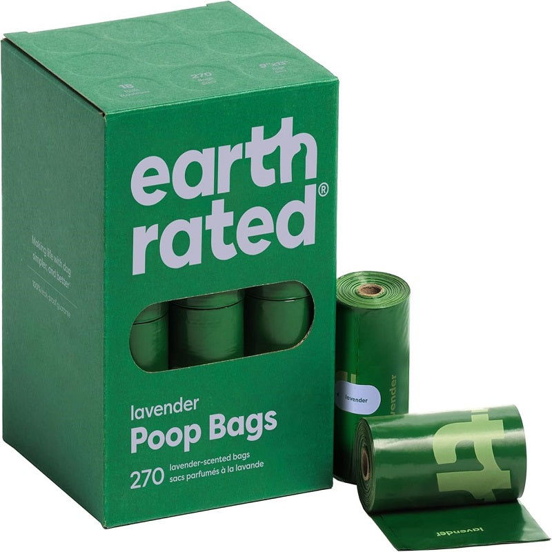 Dog poop bags, leak-proof and extra-thick garbage bag refill rolls, peach and lotus flavors, 280 bags.