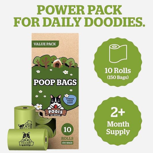 Pogi’s Dog Poop Bags – Leak-Proof & Extra Thick Pet Waste Bags