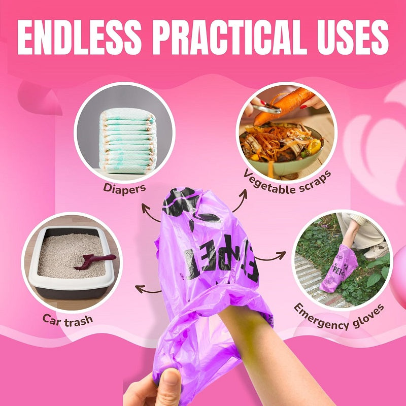 Pet-N-Pet 288 Lavender Dog Poop Bags – Plant-Based & Leak-Proof + Dispenser