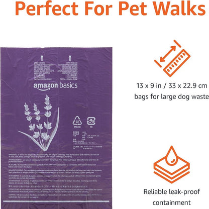Premium lavender scented standard dog trash bags, 900 bags, 15 bags per pack (60 bags per pack)