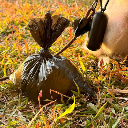 70% Recycled Dog Poop Bags - 360pcs Unscented Leak Proof with Dispenser (Black)