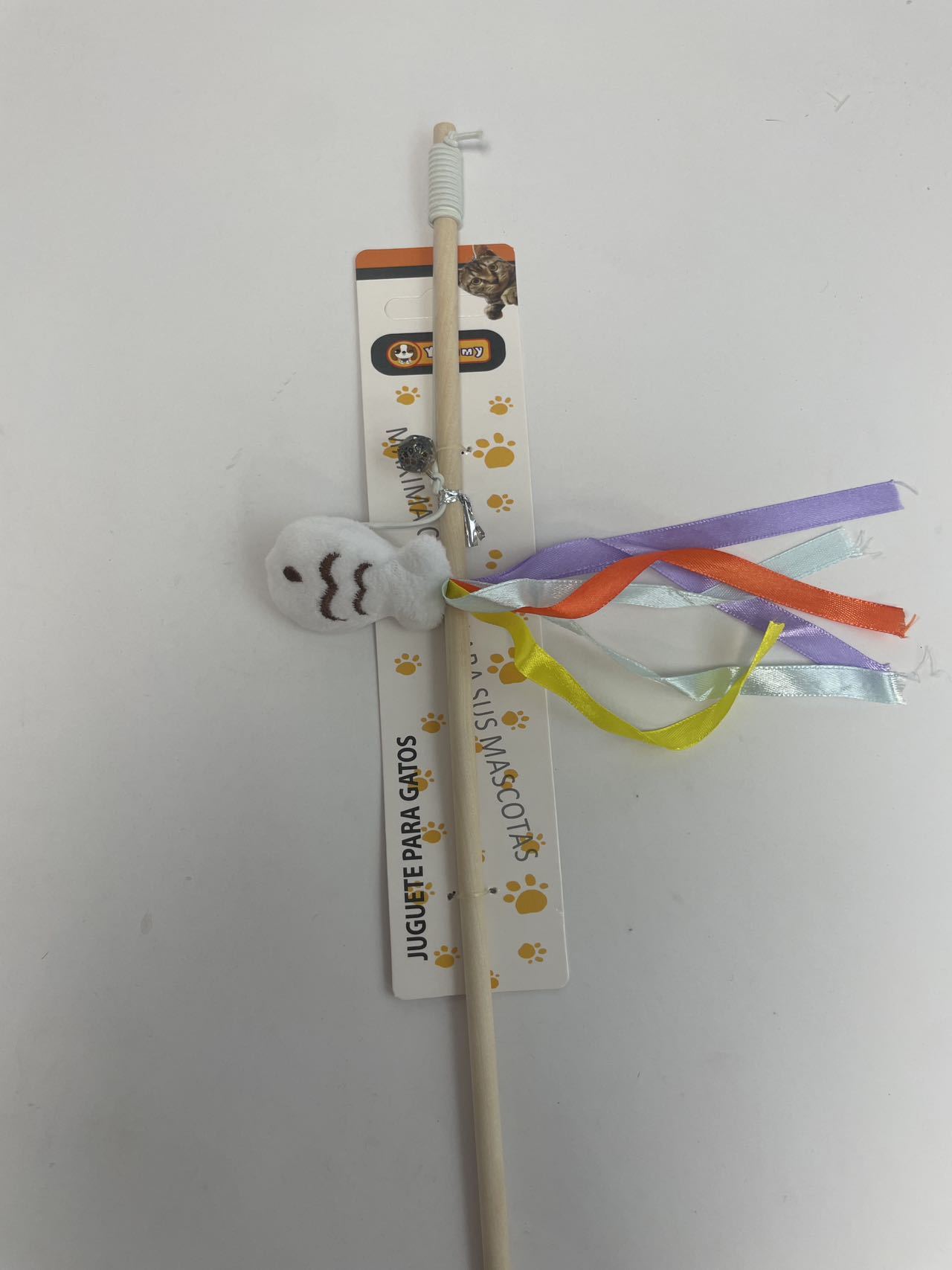 Doll Ribbon Wooden Pole Cat Teaser