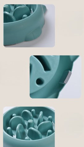 Pet Slow Feeder Bowl for Dogs & Cats – Anti-Choking Slow Eating Dish