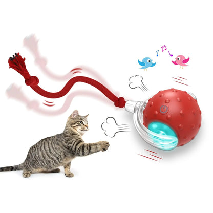 Automatic rolling ball toy for cats with interactive motion design