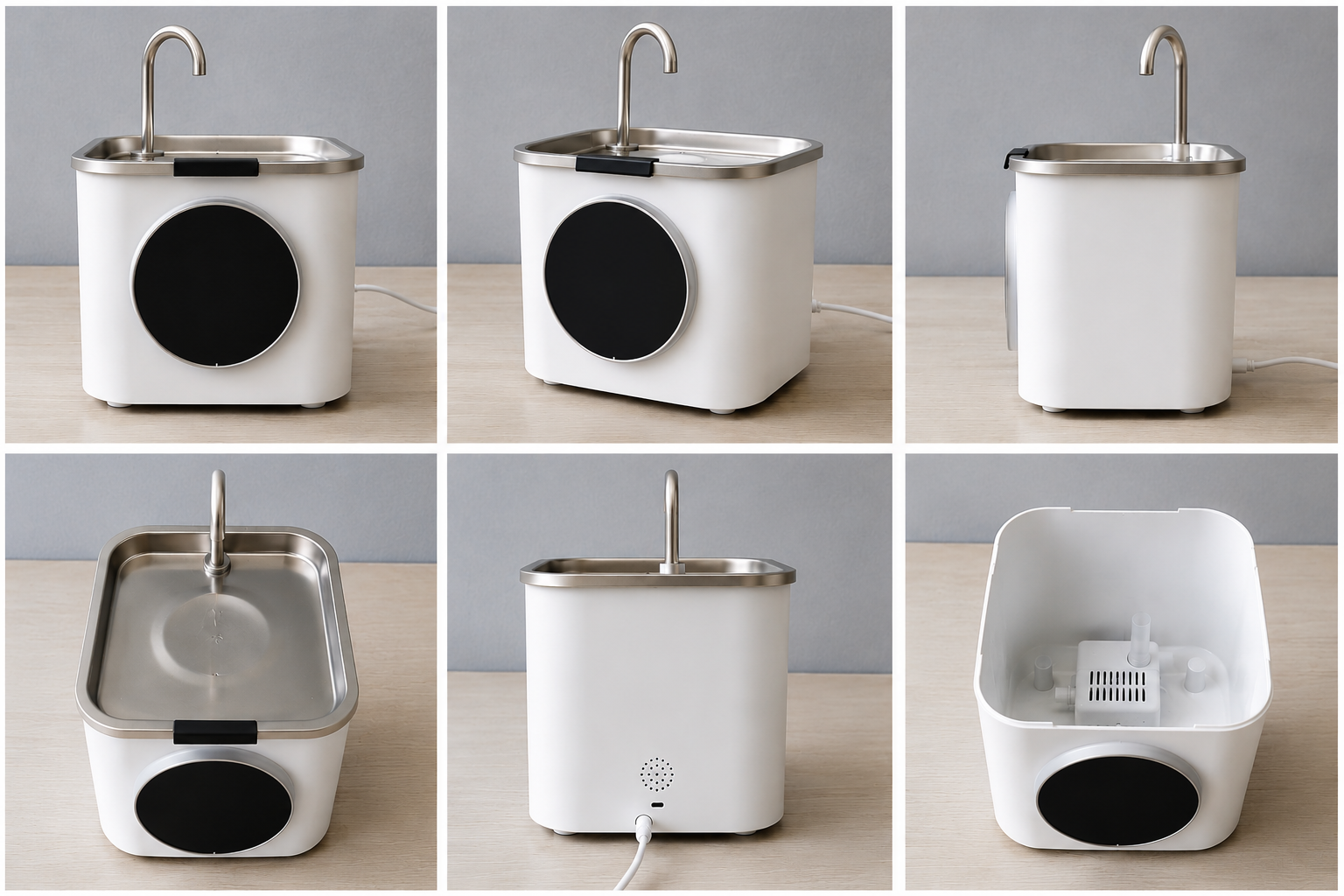 Automatic pet water dispenser with smart sensing technology and quiet operation