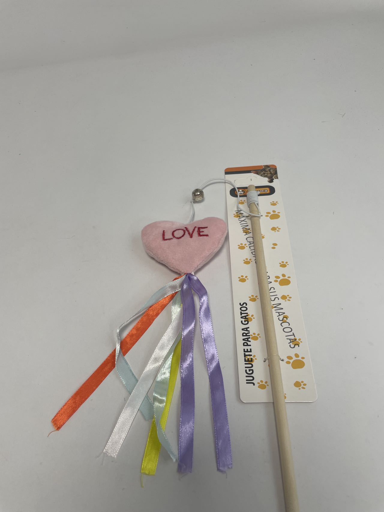Doll Ribbon Wooden Pole Cat Teaser