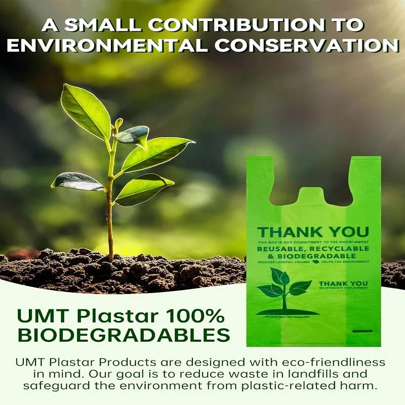 Compostable, Recyclable, Eco-friendly Shopping T-Shirt Bag