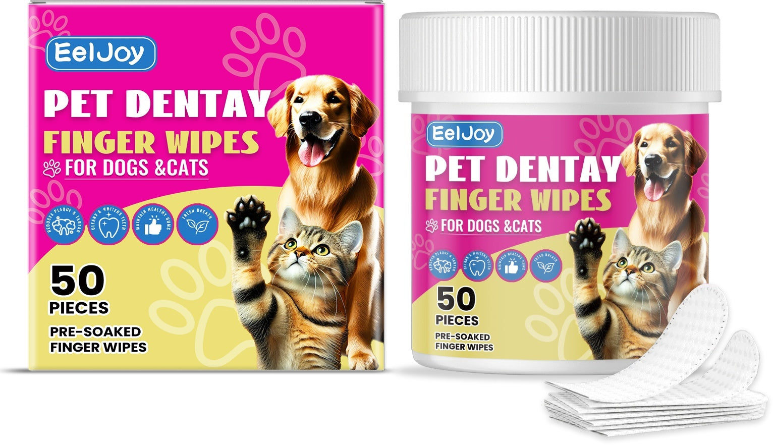 Pet Dental Finger Wipes