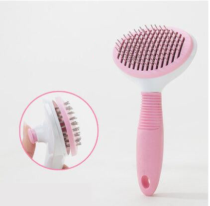 Cat and dog fur brush designed for long hair grooming