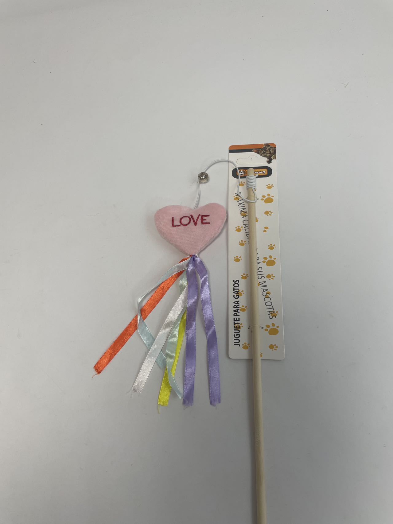 Doll Ribbon Wooden Pole Cat Teaser