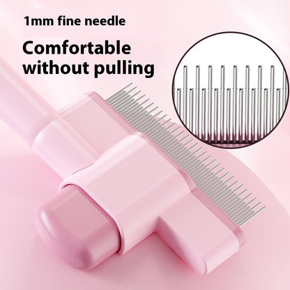 Dog and cat flea comb with fine teeth for effective grooming