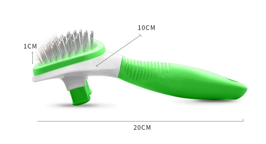 Dog and cat grooming brush for long haired pets
