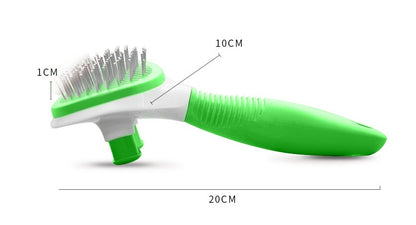 Dog and cat grooming brush for long haired pets
