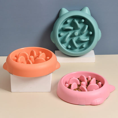 Pet Slow Feeder Bowl for Dogs & Cats – Anti-Choking Slow Eating Dish