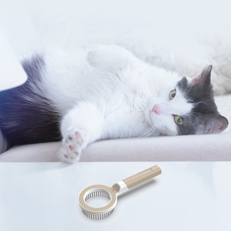 Fine tooth pet comb for daily grooming and hair cleaning