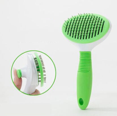 Long coat pet brush for gentle grooming and fur cleaning