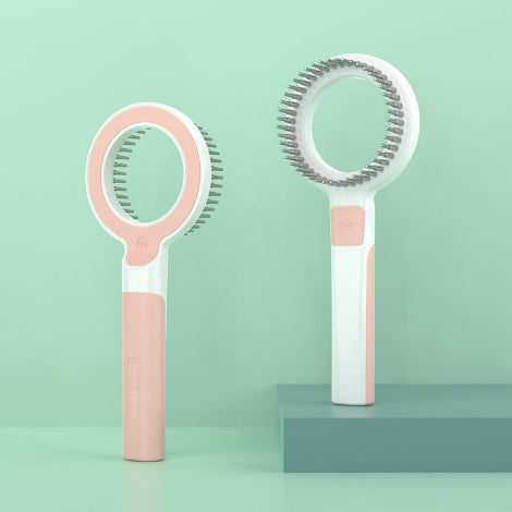 Magnifying glass cat comb for pet hair removal and detailed grooming