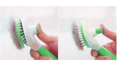 Pet fur detangling brush for soft and healthy coat maintenance