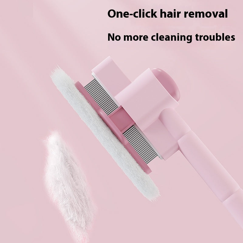 Pet grooming flea comb for cleaning fur and removing debris