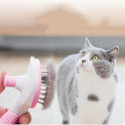 Pet long hair brush for daily grooming and smooth coat care