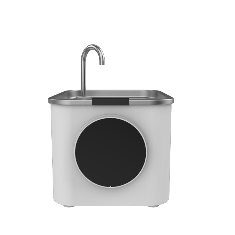Smart sensing water fountain for cats and dogs with continuous fresh water